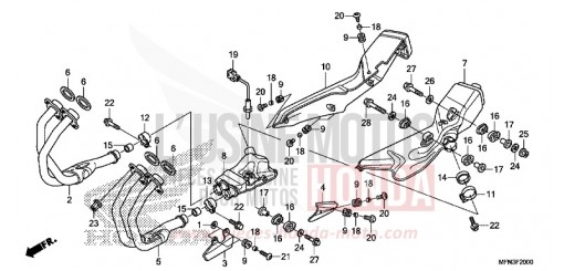 SILENZIATORE DI SCARICO CB1000RF di 2015